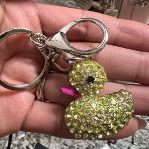 Crystal Duck Keychain